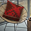 Cushion Cover Handmade Red Floral 1x1 ft