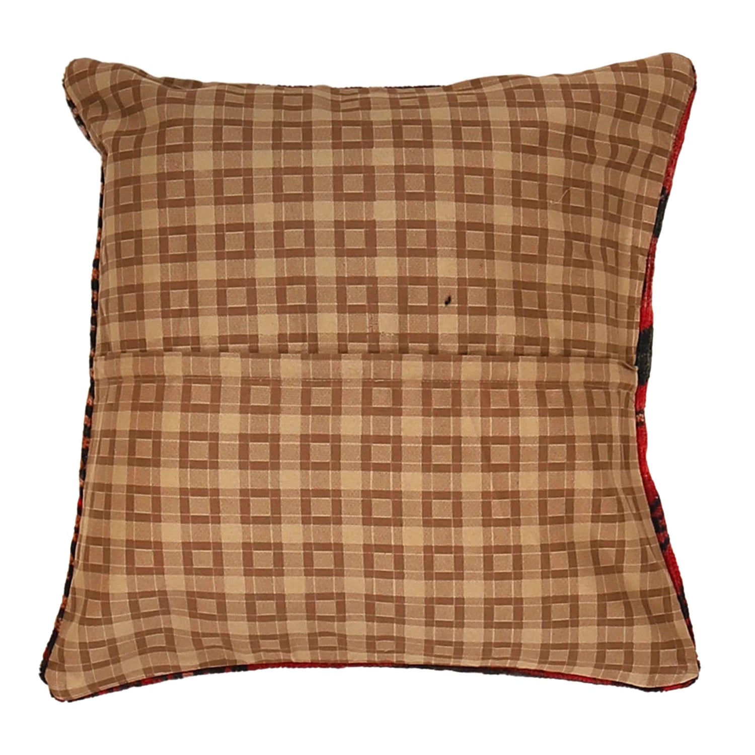 Cushion Cover Handmade Red Floral 1x1 ft