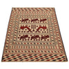 Soumak Kilim Area Rug Handmade White Pictorial 4x6 ft