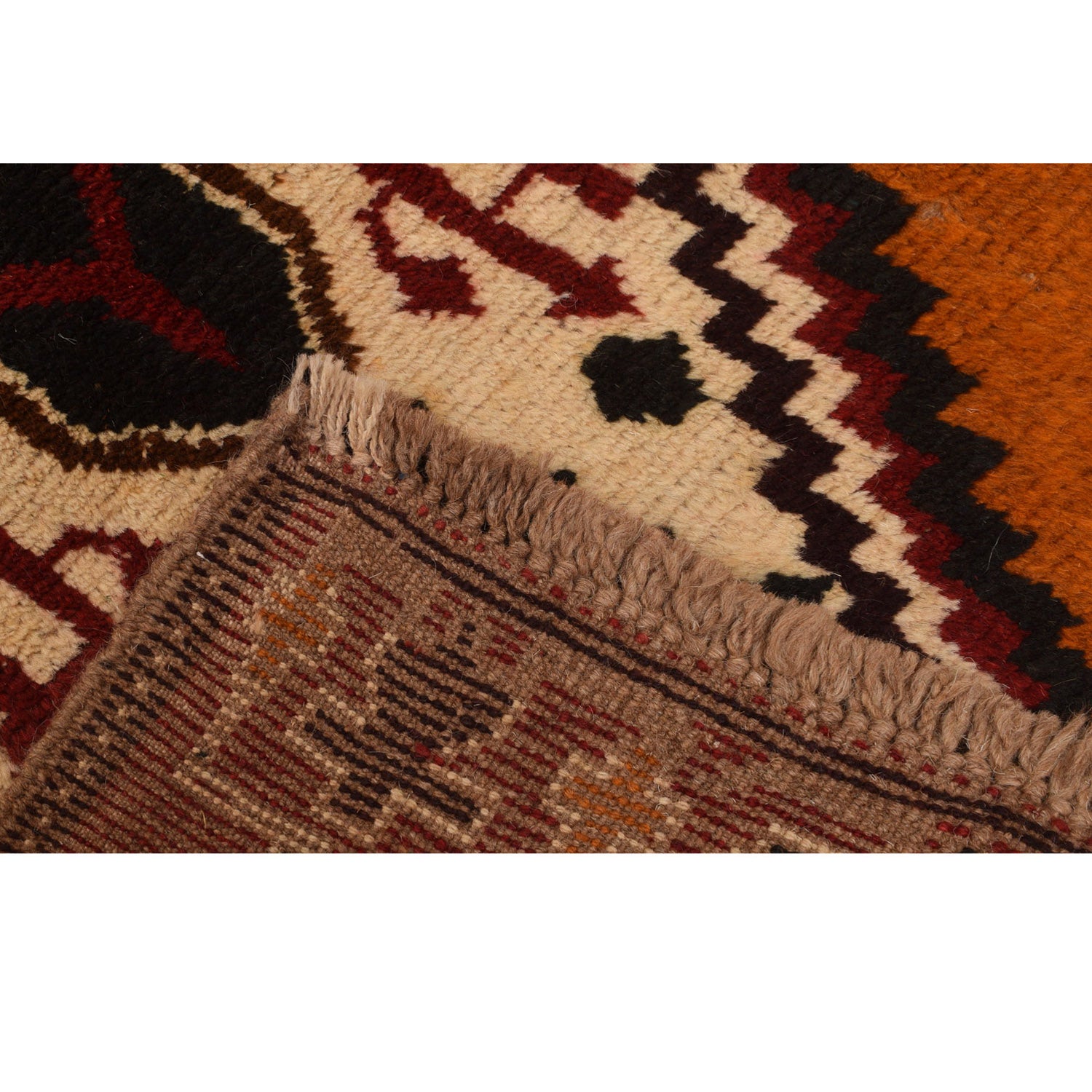 Baluchi Runner Rug Handmade Beige 13' Runner