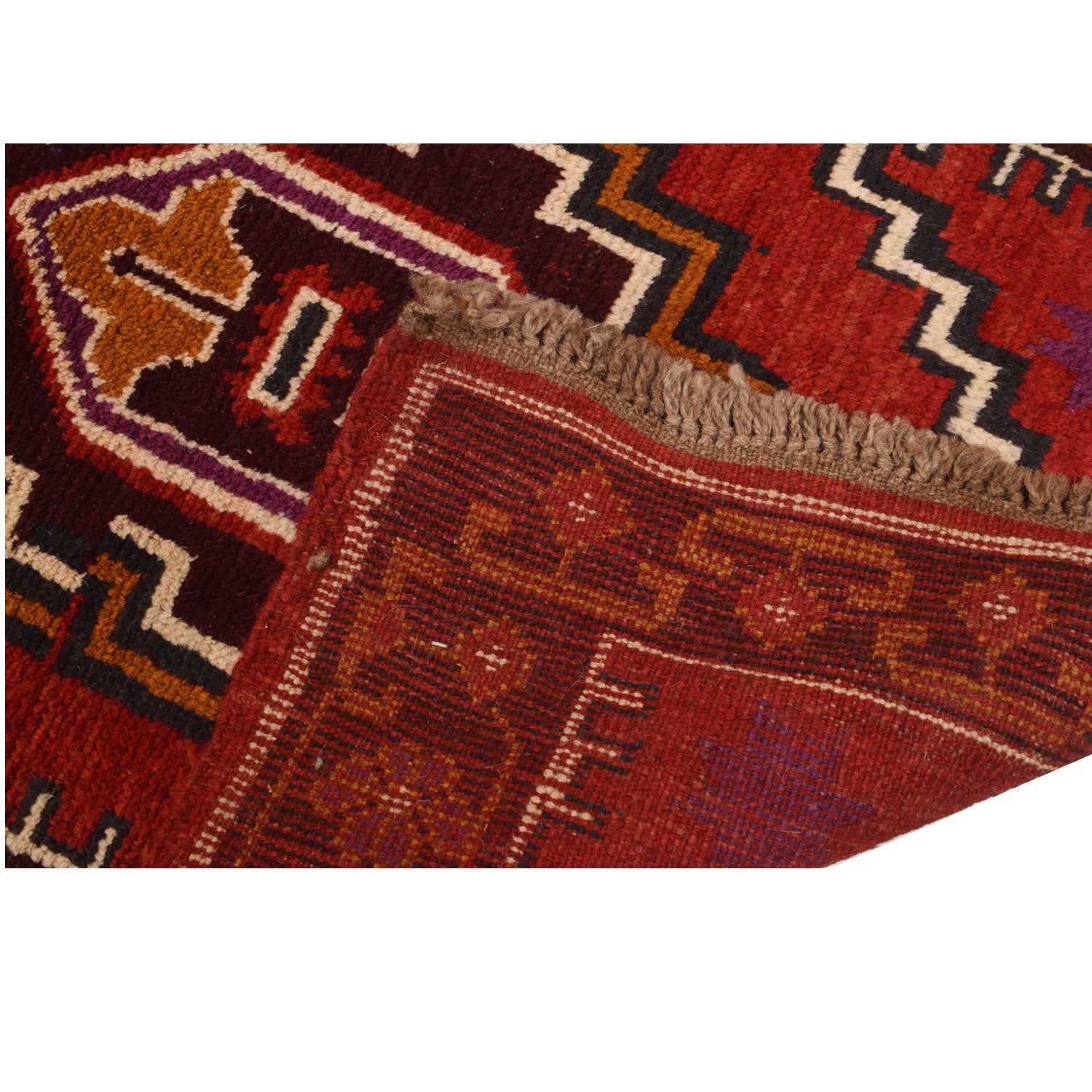 Baluchi Runner Rug Handmade Red 13' Runner