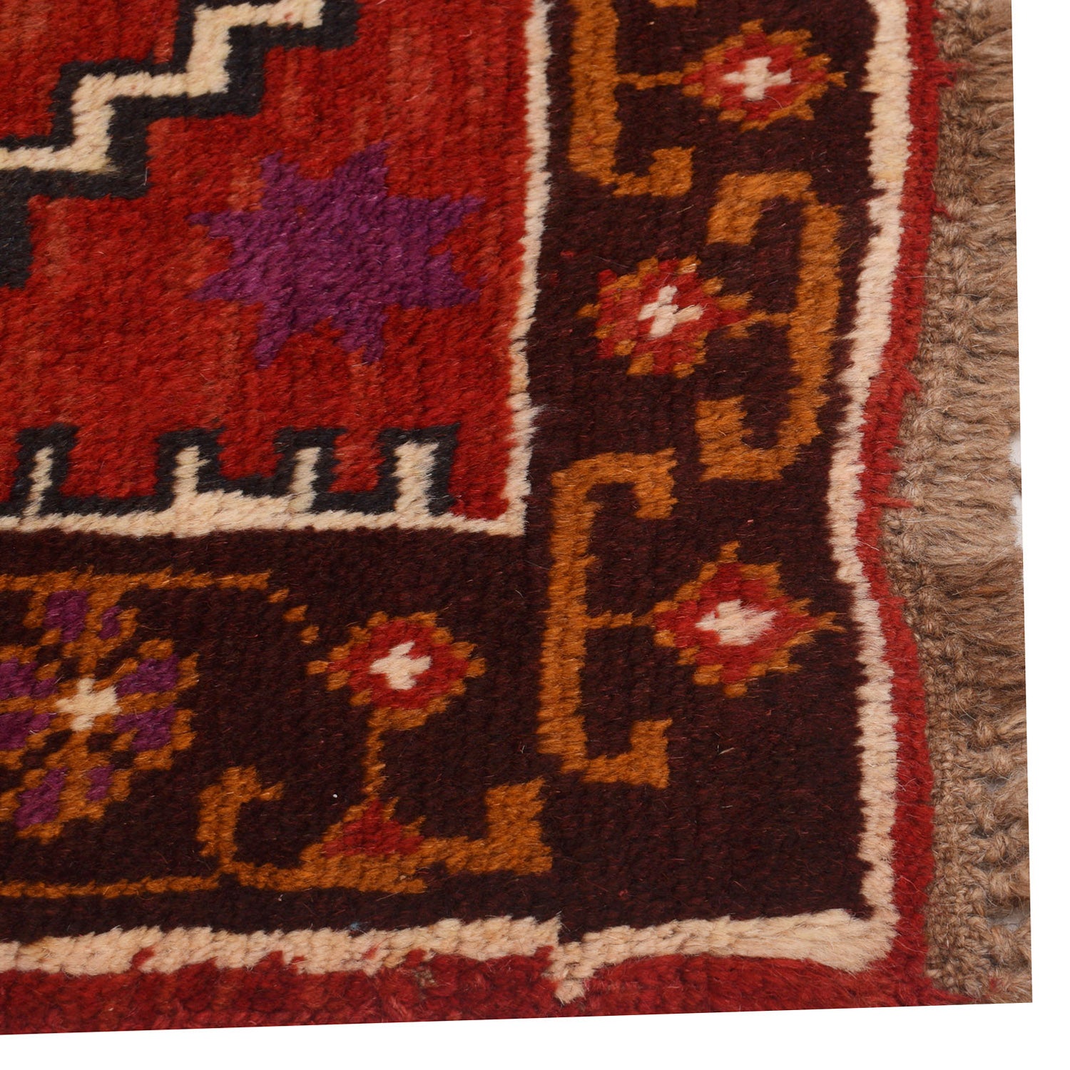Baluchi Runner Rug Handmade Red 13' Runner