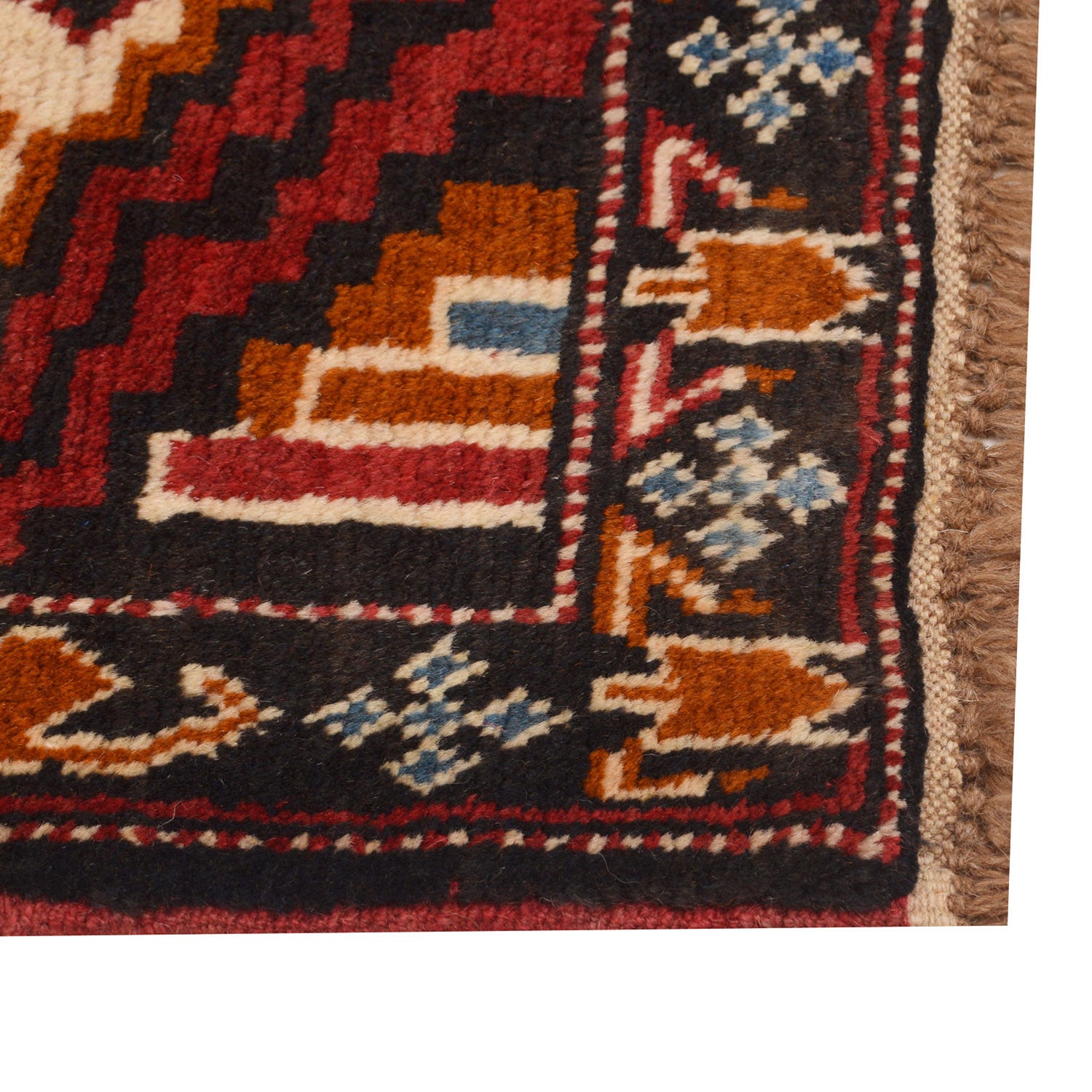Baluchi Runner Rug Handmade Beige 12' Runner