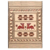 Soumak Kilim Area Rug Handmade White Pictorial 4x6 ft