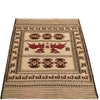Soumak Kilim Area Rug Handmade White Pictorial 4x6 ft