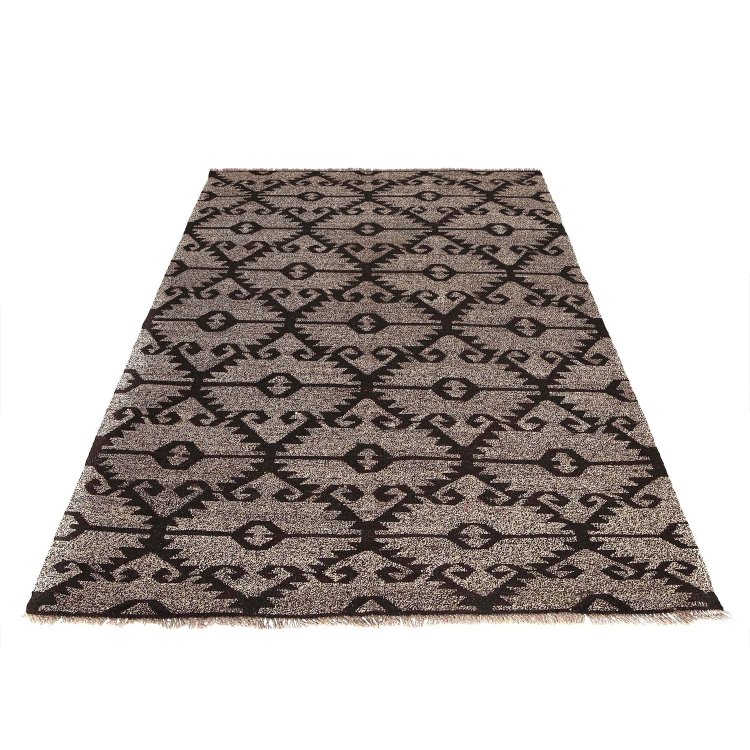 Moroccan Kilim Area Rug Handmade Multi Geometric 4x7 ft