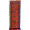 Laghari Area Rug Runner Handmade Red Geometric 10' Runner