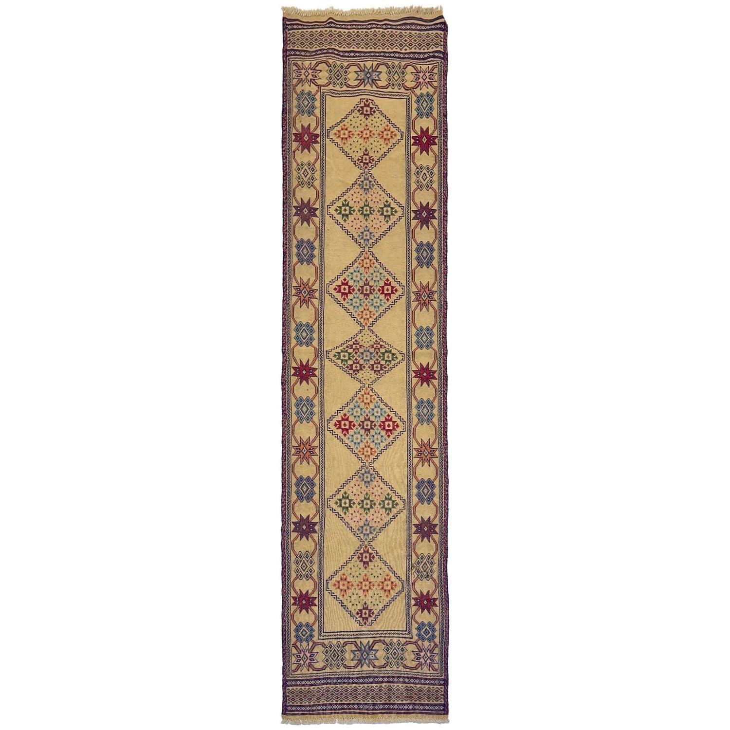 Laghari Runner Rug Handmade Brown Geometric 10' Runner