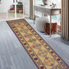 Laghari Runner Rug Handmade Brown Geometric 10' Runner