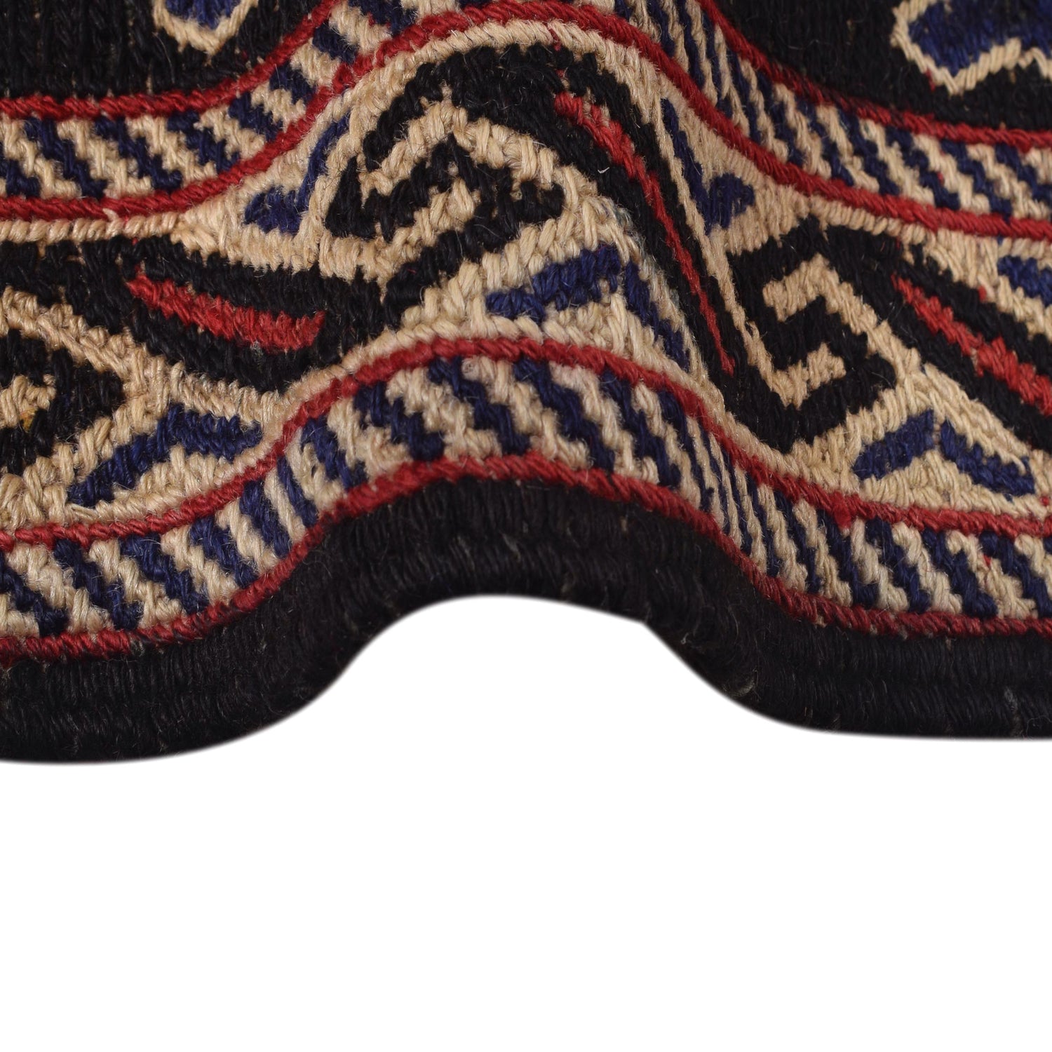 Saghari Kilim Area Rug Handmade Beige Floral 6x9 ft