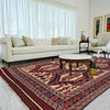 Saghari Kilim Area Rug Handmade Beige Floral 6x9 ft