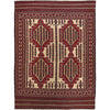 Saghari Kilim Area Rug Handmade Beige Floral 7x10 ft