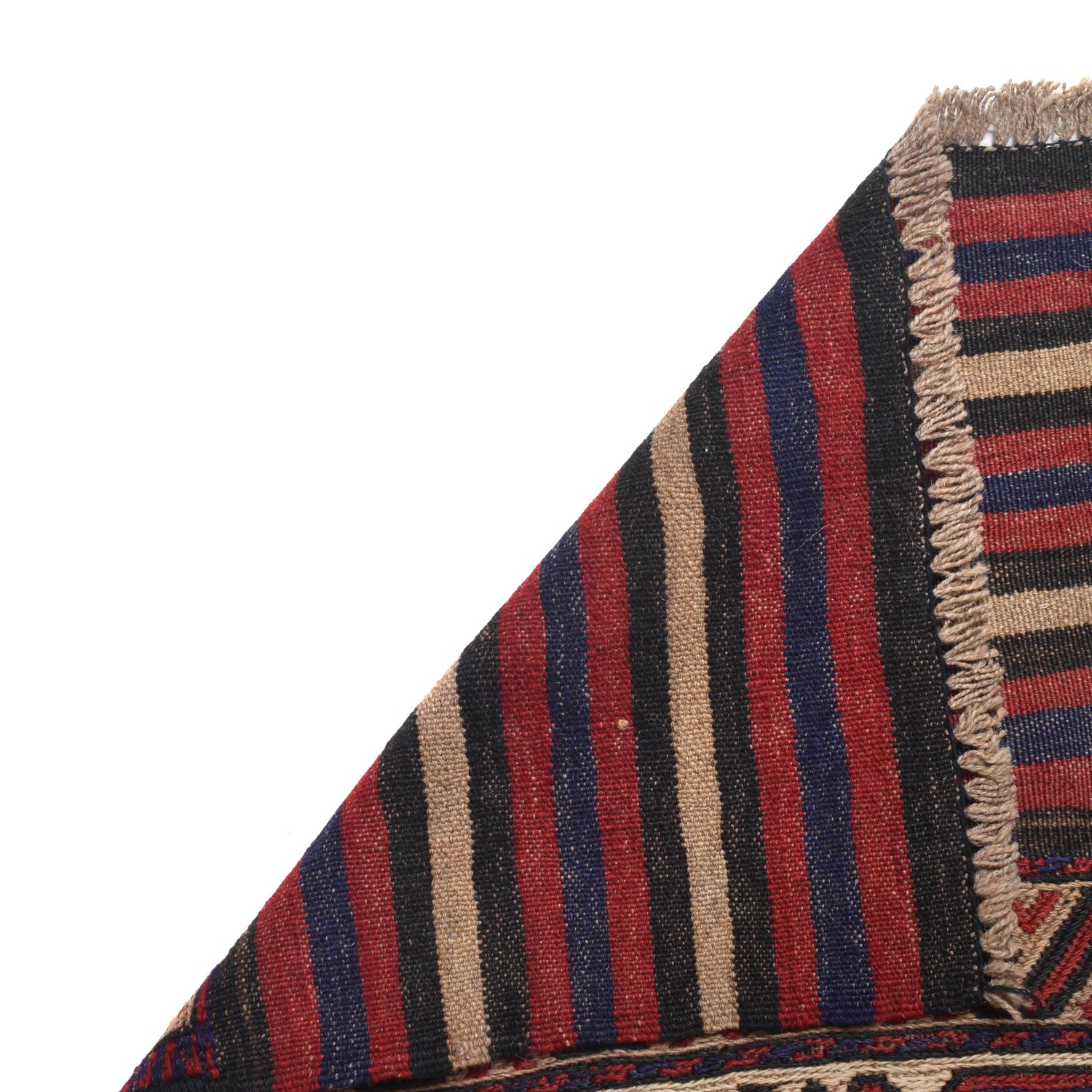 Saghari Kilim Area Rug Handmade Beige Floral 7x10 ft
