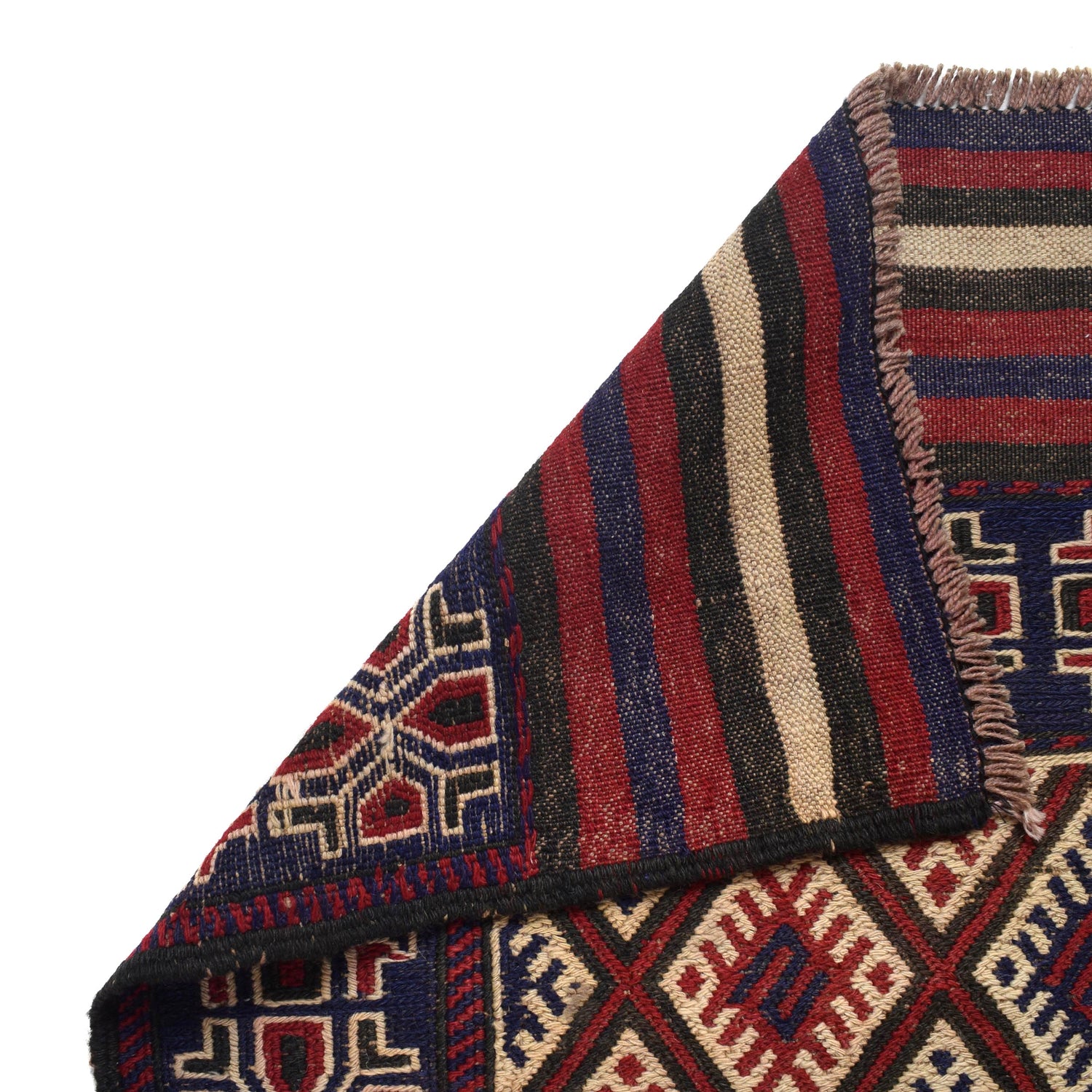 Saghari Kilim Area Rug Handmade Multi Floral 4x7 ft