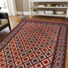 Saghari Kilim Area Rug Handmade Multi Floral 4x7 ft