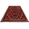 Maimana Kilim Area Rug Handmade Red Floral 9x12 ft