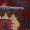Maimana Kilim Area Rug Handmade Red Floral 9x12 ft