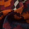 Maimana Kilim Area Rug Handmade Red Floral 9x12 ft