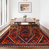 Maimana Kilim Area Rug Handmade Red Floral 9x12 ft
