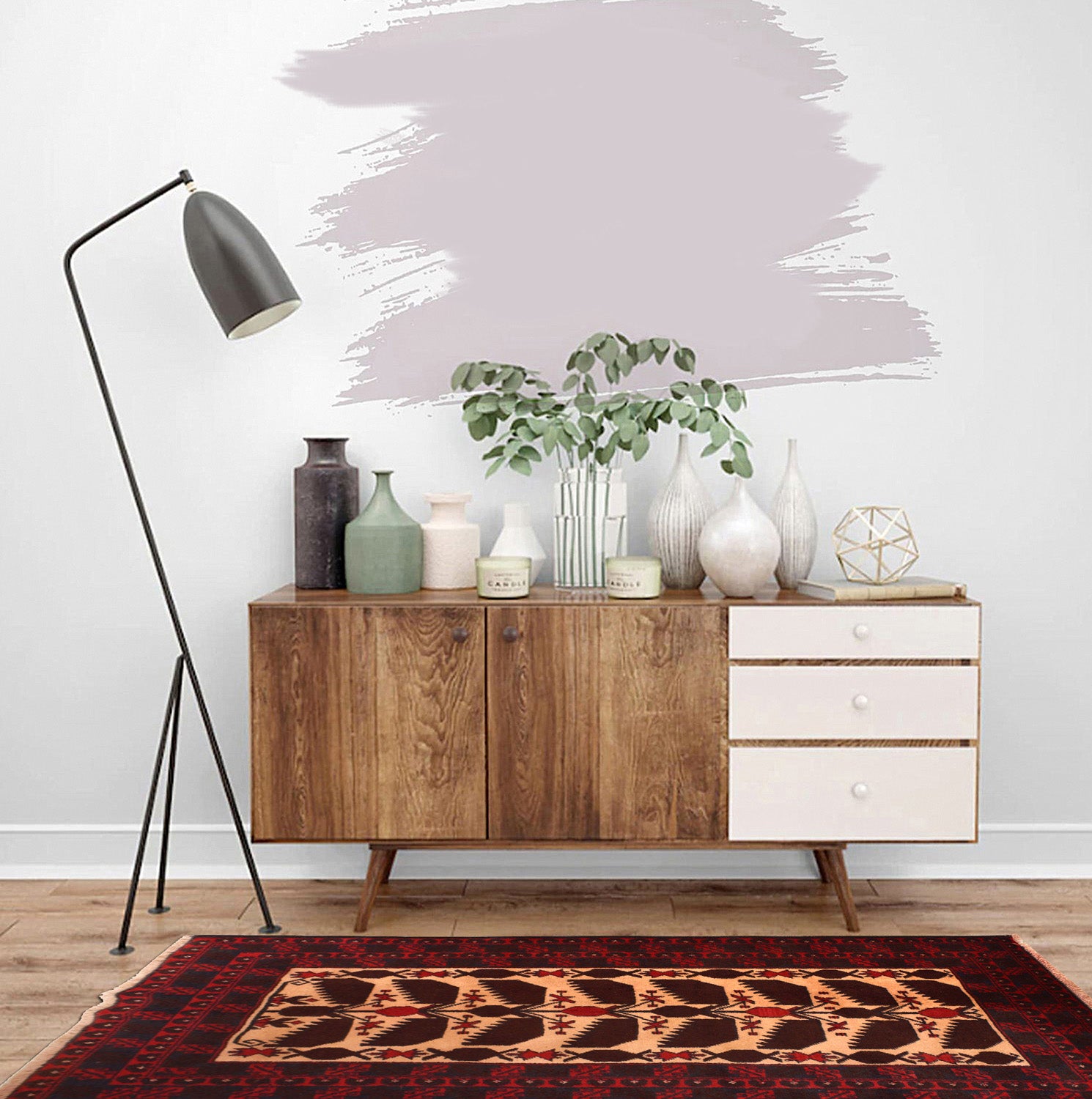 Baluchi Rug Handmade Multi Geometric 3x5 ft