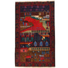 Pictorial Rug Handmade Multi Design