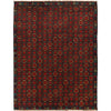 Kohistani Area Rug Handmade Dark Brown Floral 5x8 ft