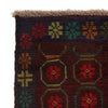 Kohistani Area Rug Handmade Dark Brown Floral 5x8 ft