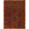 Kohistani Area Rug Handmade Rich Burnt Orange Geometric 5x8