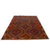 Kohistani Area Rug Handmade Rich Burnt Orange Geometric 5x8