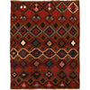 Kohistani Area Rug Handmade Warm Brown Geometric 5x8 ft