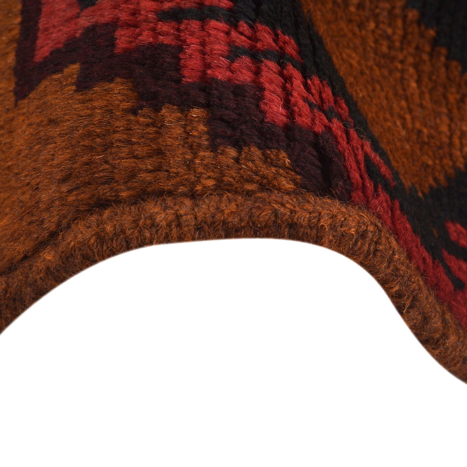 Kohistani Area Rug Handmade Warm Brown Geometric 5x8 ft