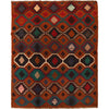 Kohistani Area Rug Handmade Warm Brown Geometric 5x8 ft