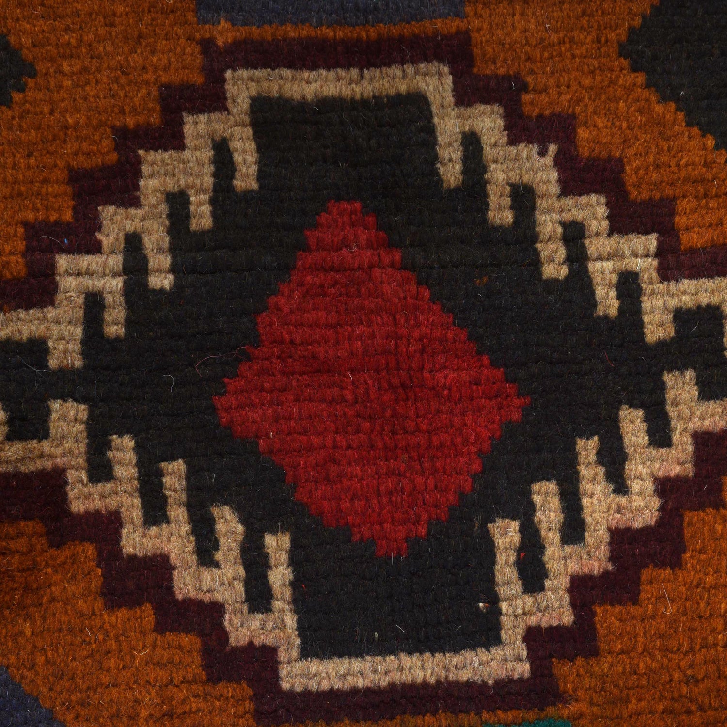 Kohistani Area Rug Handmade Warm Brown Geometric 5x8 ft