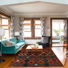 Kohistani Area Rug Handmade Warm Brown Geometric 5x8 ft