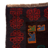 Kohistani Area Rug Handmade Dark Brown Floral 5x8 ft