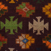 Kohistani Area Rug Handmade Dark Brown Floral 5x8 ft