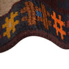 Kohistani Area Rug Handmade Dark Brown Floral 5x8 ft