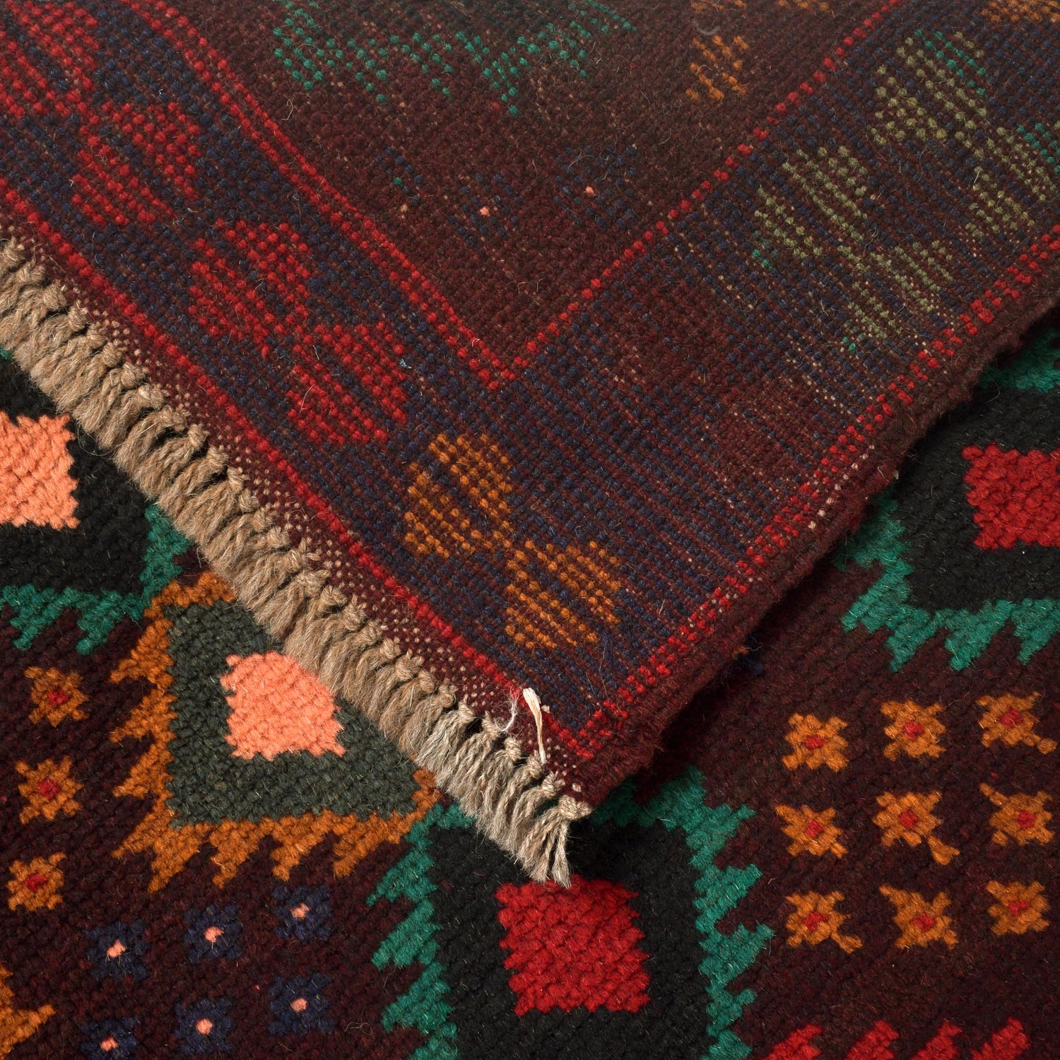 Kohistani Area Rug Handmade Multi Geometric 5x8 ft