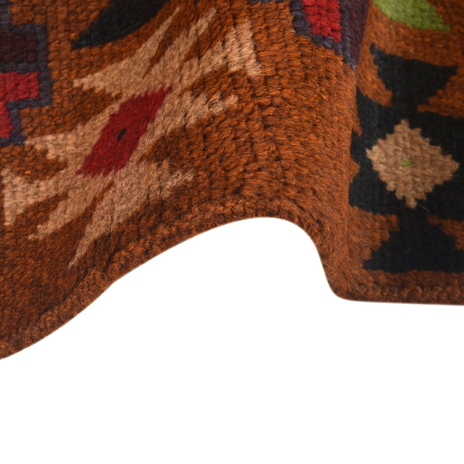 Kohistani Area Rug Handmade Light Brown Geometric 5x8 ft