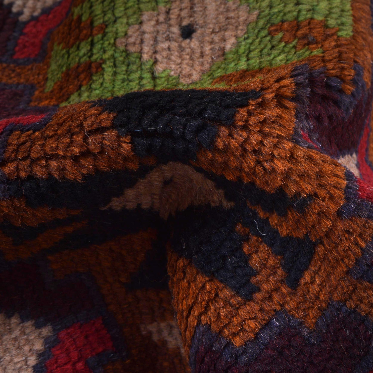 Kohistani Area Rug Handmade Light Brown Geometric 5x8 ft