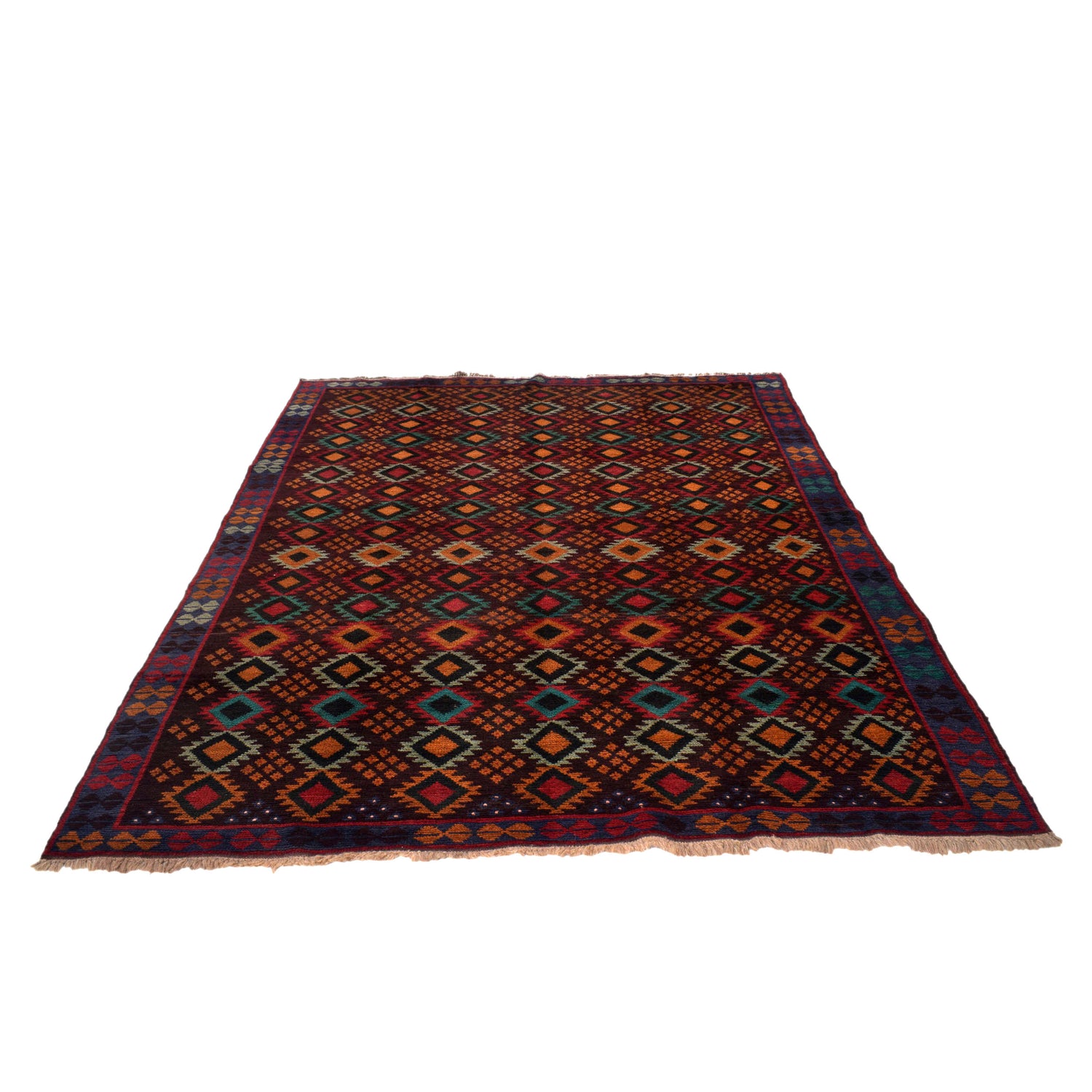 Kohistani Area Rug Handmade Multi Geometric 5x8 ft