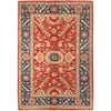 Heriz Area Rug Handmade Red Medallion 4x6 ft
