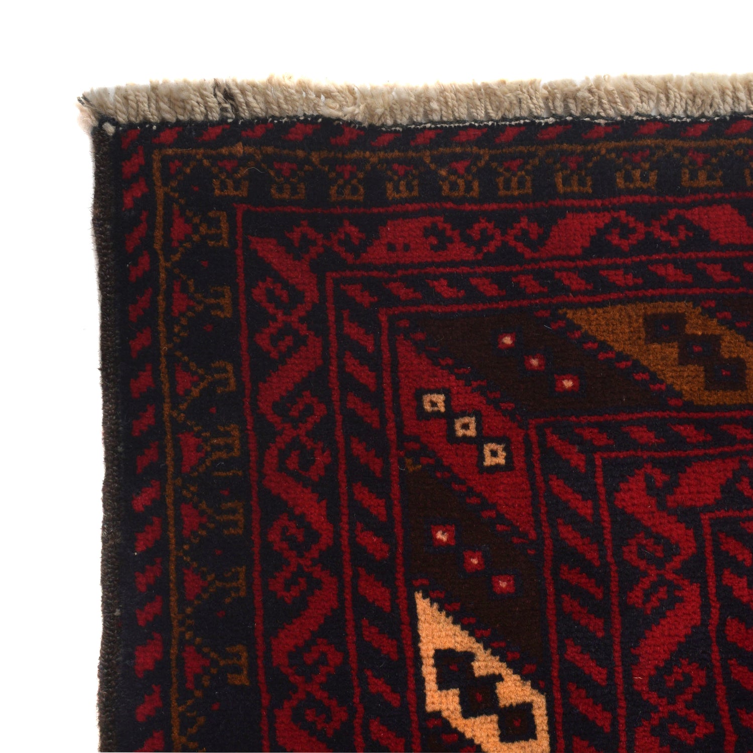Baluchi Rug Handmade Deep Red Floral 7x10 ft