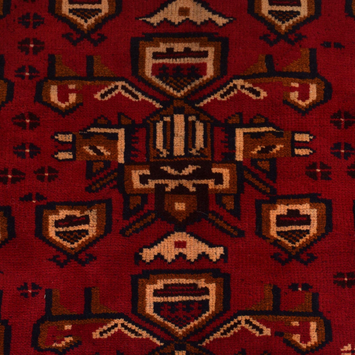 Baluchi Rug Handmade Deep Red Floral 7x10 ft