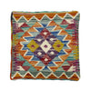 Vegetable Kilim Stool Cover Handmade Multi Geometric 1x1 ft