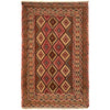 Nakhunak Kilim Area Rug Handmade Multi Geometric 2x4 ft