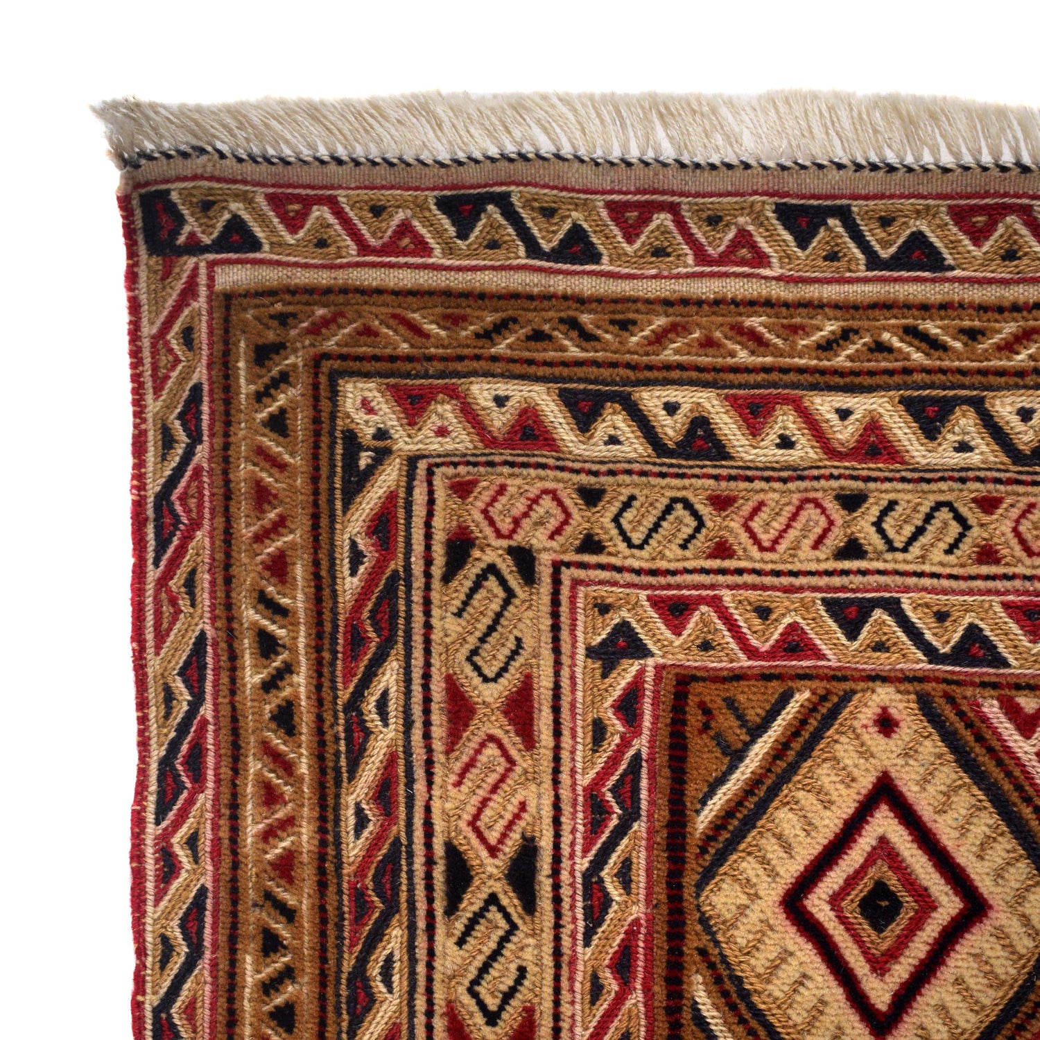 Nakhunak Kilim Area Rug Handmade Multi Geometric 2x4 ft