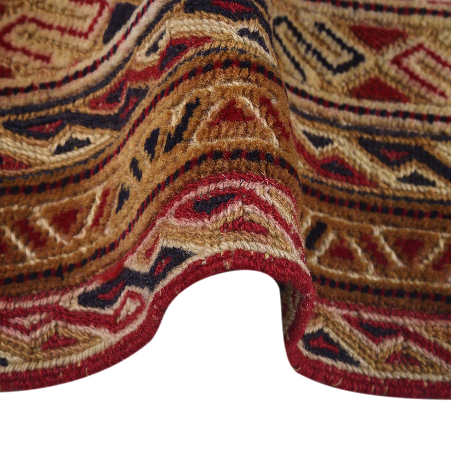 Nakhunak Kilim Area Rug Handmade Multi Geometric 2x4 ft