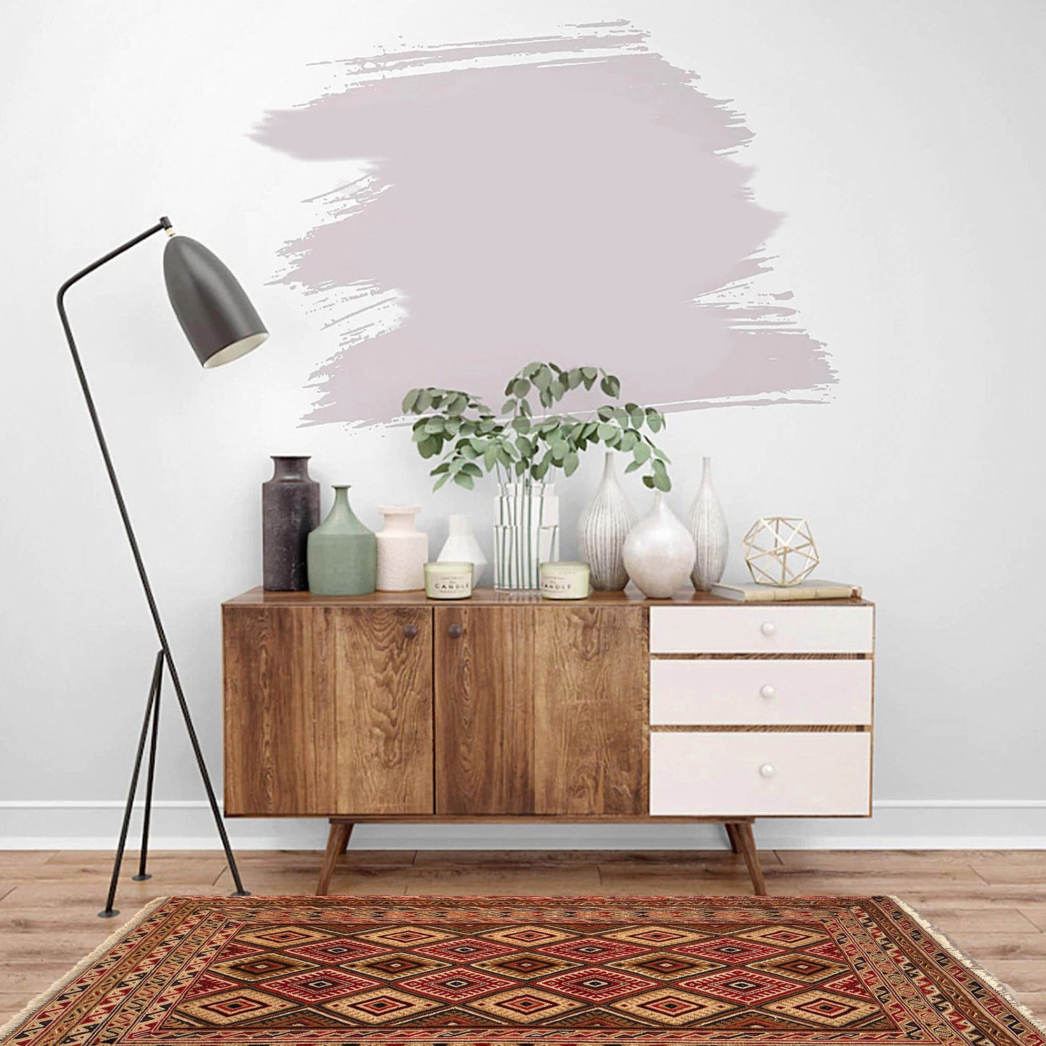Nakhunak Kilim Area Rug Handmade Multi Geometric 2x4 ft