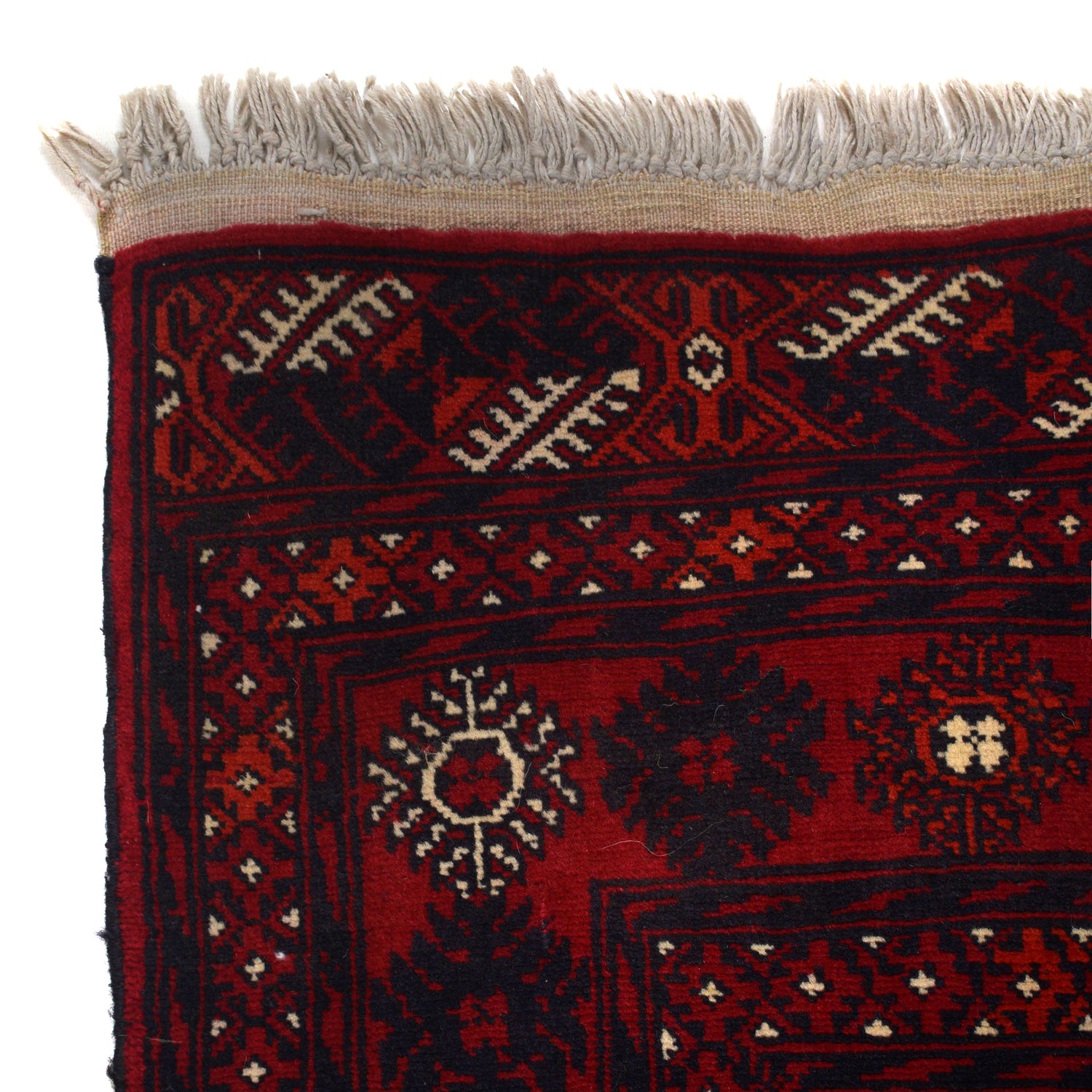 Bokhara Rug Handmade Vibrant Red Medallion 4x6 ft